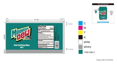 Label (Baja Blast Hand Sani Wipes Compressed)